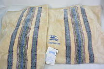 [C2075]未使用 Burberry バーバリー 高級シール織物 綿毛布 140×200ｃｍ 綿100％ 抗菌・防臭加工 西川産業_画像3