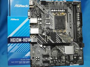 【第14世代対応BIOSアップ済】ASRock H610M-HDV/M.2中古/付属品付