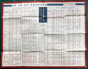 昭和32年10月20日「京都 大阪 神戸 発着列車時刻表」日本交通公社関西支社編 // 寝台特急 日本海 あさかぜ さちかぜ かもめ さくら つばめ 