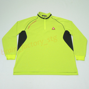 le coq sportif golf（ルコックスポルティフ ゴルフ）／鹿の子 長袖ジップモックシャツ-QG1296/sizeLL-（美品）／管VBSQ