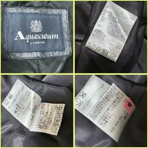 Aquascutum アクアスキュータム ダウンコート ロングコート アウター チェスターコート ライナー グレー M〜L_画像10