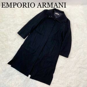 EMPORIO ARMANI エンポリオアルマーニ ロングコート アウター ブラック 黒　１スタ１円スタート
