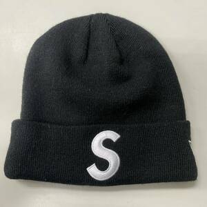 supreme シュプリーム ニット帽 ニットキャップ ブラック 黒 中古品 newera ニューエラ 