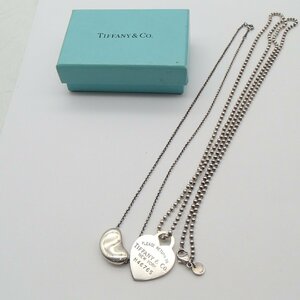 ◎Tiffany&Co ティファニー ビーンズ ネックレス まとめ/silver 925 約22.4g 約11.2g/ シルバー アクセサリー ヴィンテージ◎NN