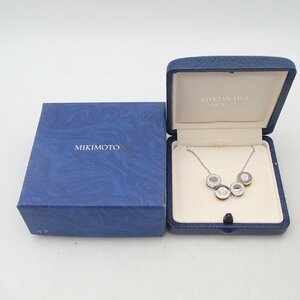 ◎MIKIMOTO ミキモト ネックレス / K18 750 約12.6g/ メレダイヤ 真珠 アクセサリー ◎KH