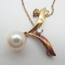 ◎MIKIMOTO ミキモト パール ネックレス / K18 750 丸玉6.9㎜ 約2.5g/ 真珠 アクセサリー ◎RK_画像8