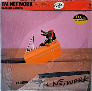 レンタル落ち TM NETWORK : RAINBOW RAINBOW TMネットワーク 被せ帯付き 国内盤 中古 アナログ LPレコード盤 1984年 283H-117 M2-KDO-1374