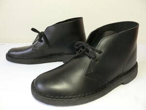 Clarks　クラークス　US7.5　25.5㎝前後　デザートブーツ　革靴　黒　チャッカブーツ　ほぼ未使用
