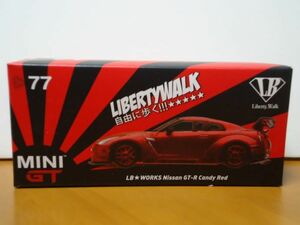 ★MINI GT 1/64　LB Works Nissan GT-R Candy Red　　LB ワークス ニッサン GT-R　キャンディーレッド★