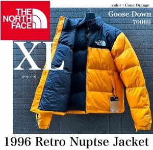 ◆モデル出品◆新品 XLサイズ ノースフェイス 1996 レトロ ヌプシ グースダウンジャケット700fill イエロー系 THE NORTH FACE RTRO NPSE 