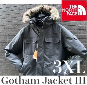 ◆モデル出品◆新品 3XLサイズ ノースフェイス ゴッサム パーカー付グースダウンジャケット550 グレー 4L The North Face GOTHAM 3