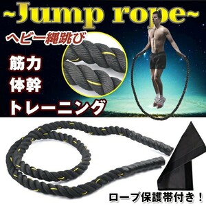 縄跳び トレーニング なわとび 筋トレ ダイエット 縄 ロープ フィットネス ジム ジャンプ バトル 運動 体幹 極太 2.4kg 3m 二の腕 de044