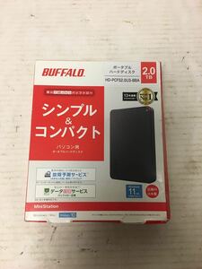 640118016　BUFFALO　ポータブルハードディスク　2.0TB　HD-PCFS2.0U3-BBA　パソコン用