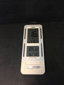 640215010　CASIO　デジタルソーラー電波時計　気温　湿度計付き　インテリア　室内環境　エコ　動作品
