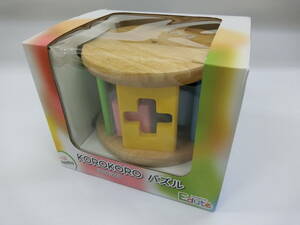 【新品】エデュテ KOROKORO パズル (コロコロ パズル) LA-001知育玩具　木のおもちゃ 対象年齢10ヶ月以降　キッズ　子ども　子供 (Y-542-1)