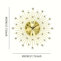 【送料無料】1pc 大型壁時計金属装飾壁時計サイレントノンカチカチ、キラキラ輝く_画像4