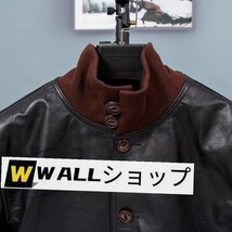 合同会社WALL牛革 カウハイド 20's TYPE A-1 フライトジャケット ダークブラウン ボマー ボンバー コサック レザー_画像3