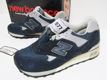 1990年製 Made in USA NEW BALANCE M577 ORIGINAL NAVY OG US9.5 2E ニューバランス オリジナル ビンテージ ネイビー 加水 デッド 当時_画像3