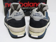 1990s Made in USA 最初期 NEW BALANCE M576 JN JAPAN NAVY OG US9 D ニューバランス 576 紺 ネイビー オリジナル ビンテージ デッド 当時_画像7