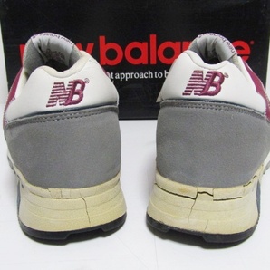 1991年製 初期 NEW BALANCE CM676 RG RASPBERRY GREY OG US9.5 D ニューバランス オリジナル ビンテージ 加水 デッド 当時 レア 576 1300の画像7