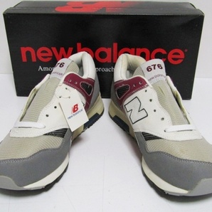 1991年製 初期 NEW BALANCE CM676 RG RASPBERRY GREY OG US9.5 D ニューバランス オリジナル ビンテージ 加水 デッド 当時 レア 576 1300の画像3