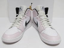 21年製 2021 NIKE WMNS AIR JORDAN 1 MID LIGHT VIOLET OG BQ6472-500 W US11 28cm ナイキ エアジョーダン ミッド ベアリー ローズ_画像3