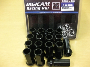 DIGICAM/デジキャン クロモリナット16本 17HEX貫通タイプ50mm P1.25