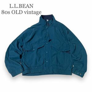 激レア　希少 L.L.Bean エルエルビーン　ヴィンテージ バギーズ ジャケット 80s ブルゾン 名品BAGGIES JACKET 古着　ナイロンジャケット