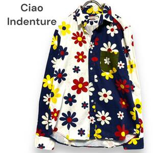 Ciao Indenture チャオインデンチャー シャツ 花柄　クレイジー　長袖シャツ 派手　フラワー　クレイジーパターン　シャツ　古着 日本製