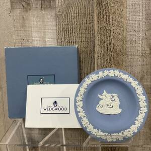 WEDGWOOD ウエッジウッド ジャスパー プレート 11cm ミニプレート 小皿　ブルー BLUE イングランド製　未使用　お皿　お洒落