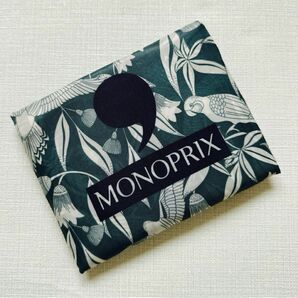 モノプリ　エコバッグ MONOPRIX 鳥と植物　トートバッグ　フランス土産　パリ土産　定番　人気