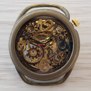 KINO キノ 時計作家 木野内芳祐 手作り　ハグルマジック　腕時計　手巻き　ベルトなし