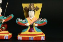 三春張子 雛人形 親王飾り 郷土玩具 福島県 民芸 伝統工芸 風俗人形 置物_画像5