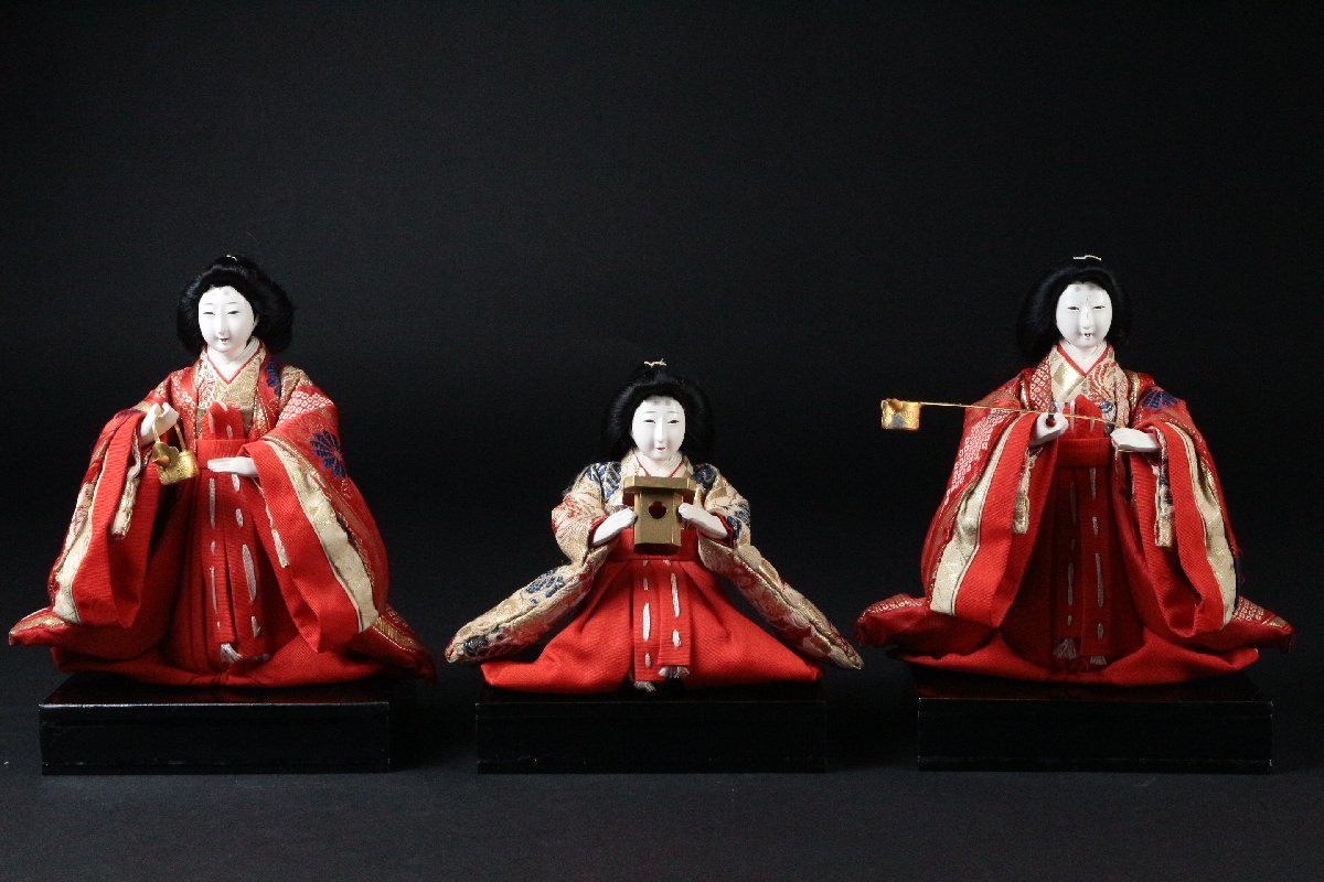 時代雛人形 三人官女 雛飾り 節句飾り 時代飾り 大名雛道具, 季節, 年中行事, ひな祭り, ひな人形
