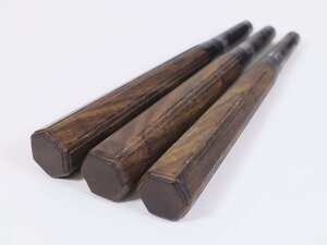 三味線道具 木製六角面取糸巻 3本 重量約60g 和楽器 弦楽器 伝統芸能