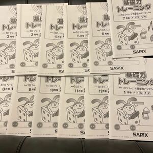 【2023年度最新/書き込みなし】小学4年 サピックス 算数 基礎トレーニング 12冊 Sapix 小4 中学受験