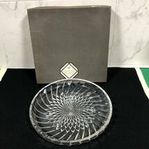 保谷クリスタル HOYA CRYSTAL glass 飾り皿 プレート 食器 インテリア 大皿 保谷 クリスタル ガラス皿_画像1