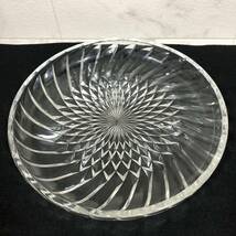 保谷クリスタル HOYA CRYSTAL glass 飾り皿 プレート 食器 インテリア 大皿 保谷 クリスタル ガラス皿_画像2