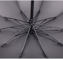 メンズ　折り畳み傘 晴雨　10本骨 耐風 ラージ　大きめ　125ｃｍ　ブラック_画像4