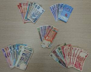 #3171 1円～ 外国紙幣 まとめて シンガポール マレーシア フィリピン タイ インドネシア