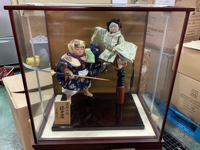 02-16-759 ♪G [Collection or cash on delivery] Japanese doll May doll Children's Day Boy's Festival Hashi Benkei Glass case Interior ornament Unused item, doll, character doll, Japanese doll, others