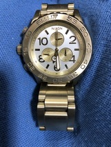 NIXON ニクソン MINIMIZE THE42-20 CHRONO GOLD クロノグラフ メンズ 腕時計 ゴールド_画像2