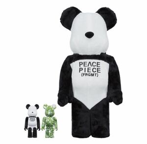 BE@RBRICK fragmentdesign PANDA 100％ & 400％ 3PCS medicom toy 藤原ヒロシ ベアブリック フラグメントデザイン パンダ メディコムトイ