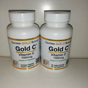 【2個セット】Gold C ビタミンC 1000mg 60粒 アスコルビン酸 California Gold Nutrition【新品・送料込】