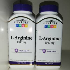 【2個セット】L-アルギニン 1000mg 100粒 21st Century【新品・送料込】