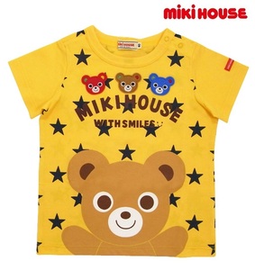 即決です！【ミキハウス】新品未使用mikihouse 100cm 95cm～105cm プッチー星柄半袖Ｔシャツ 子供服 キッズ 男の子 お出かけ プレゼント 黄