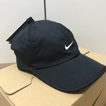 NIKE ナイキ ランニングキャップ　帽子　フェザーライト ブラック 57-59 送料無料_画像3