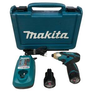 Y1217③ makita マキタ 充電式インパクトドライバー TD090D 10.8V 充電器 DC10WA ケース付き 直接引取可 石狩市