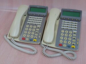 Ω ZZ2 14921# 保証有 キレイめ NEC【 DTR-16D-1D(WH) 】(2台セット) Aspire Dterm85 16ボタンカナ表示付TEL(WH)電話機 領収書発行可能