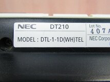 Ω YH 6938 保証有 NEC DT210 標準電話機 DTL-1-1D(WH)TEL ・祝10000！取引突破！_画像7